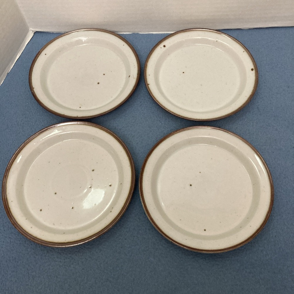 VTG Dansk Designs Denmark NR Brown Mist 7" Stoneware Dessert Plates - Set of 4